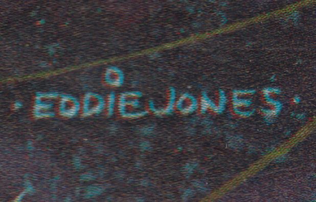 Eddie Jones signing as 'EDDIE JONES'
