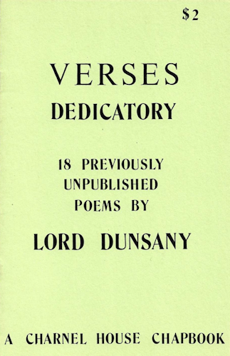 Verses Dedicatory. 1985